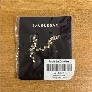 Baublebar gold tone crystal wave Farah ear crawlers NwT